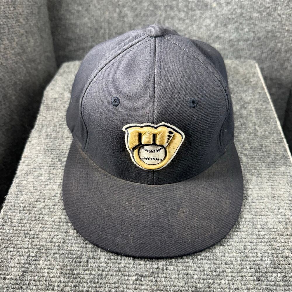 Pacific Headwear Baseball Hat Sm-Med 6 7/8- 7 3/8 Blue Brewers USED